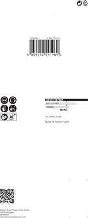 Papier abrasif Bosch EXPERT C470 93 x 186 mm G 240 paquet de 10.