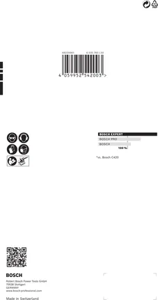 Papier abrasif Bosch EXPERT C470 115 x 230 mm G 80 10 pièces.