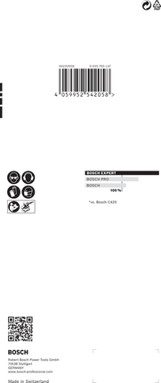 Papier abrasif Bosch EXPERT C470 93 × 230 mm G320, paquet de 10.