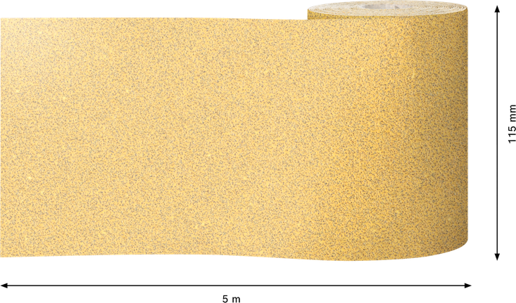 Rouleau de papier de verre Bosch EXPERT C470, 115 mm x 5 m G60.