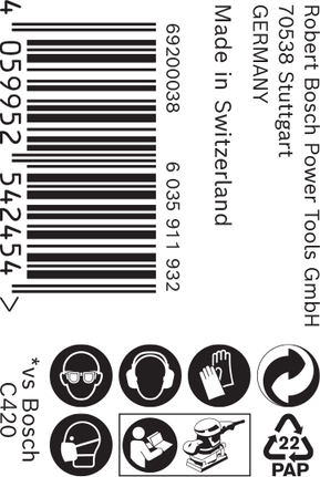Rouleau de papier de verre Bosch EXPERT C470 93 mm 5 m G 240.