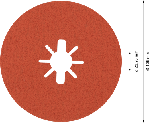 Disque fibre Bosch EXPERT R782 X-LOCK 125 mm pour métal.