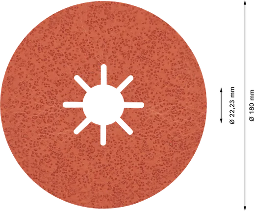 Disque en fibre céramique Bosch EXPERT R782 Prisma 180 mm, grain 36.