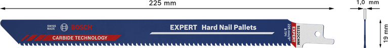 Lame de scie en carbure Bosch EXPERT Hard Nail Pallets S1122CHM.