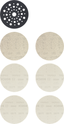 Kit de démarrage Bosch EXPERT M480, jeu de disques abrasifs 125 mm.
