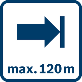 Portée maximale de 120 m 