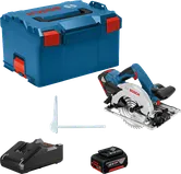 Ensemble de scie circulaire sans fil Bosch GKS 18V-57 G avec coffret.