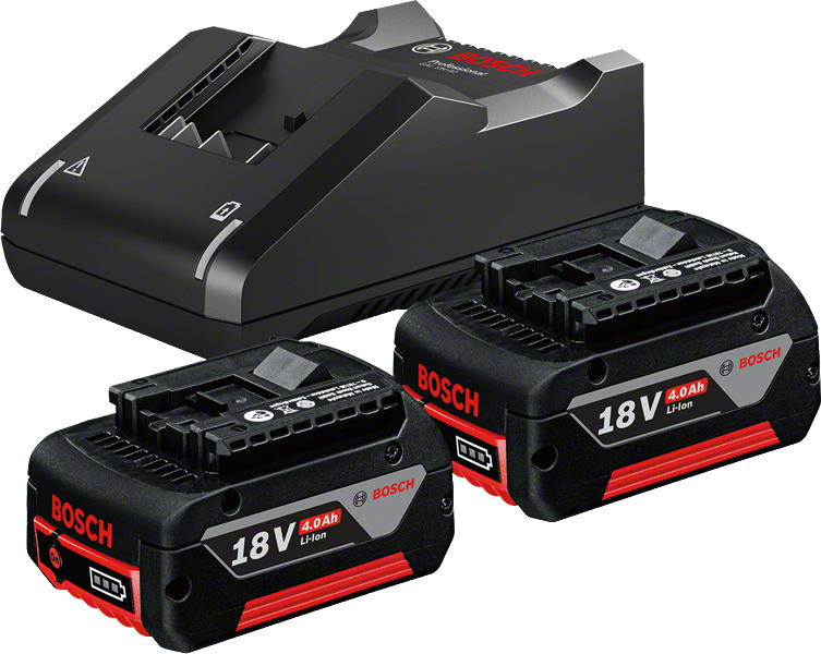 2 batteries GBA 18V 4.0Ah + GAL 18V-40