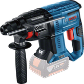 Marteau perforateur sans fil Bosch GBH 18V-21 avec poignée latérale.