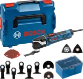 Ensemble d'outils multifonctions Bosch GOP 40-30 avec accessoires et mallette.