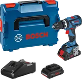 Coffret perceuse-visseuse sans fil Bosch GSB 18V-60 C avec coffret et chargeur.