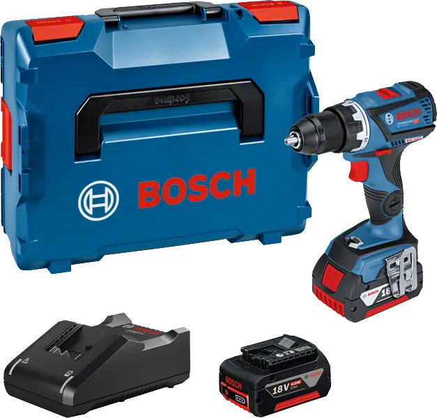 Coffret perceuse-visseuse sans fil Bosch GSR 18V-60 C avec coffret.