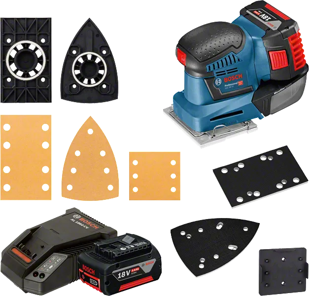 Ensemble de ponceuse orbitale sans fil Bosch GSS 18V-10.