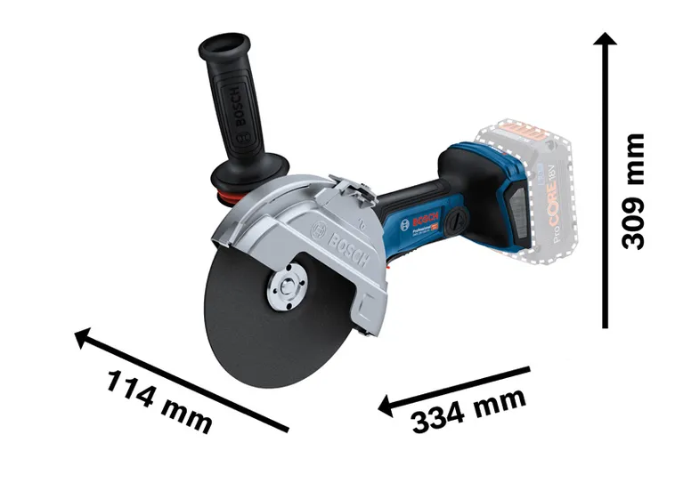 Meuleuse d'angle sans fil Bosch GWS 18V-180 PC, disque de 180 mm.
