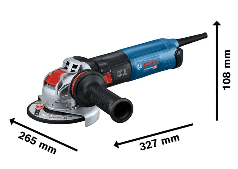 Meuleuse d'angle Bosch GWX 17-125 S avec X-LOCK.