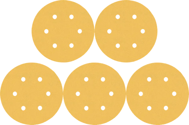 Jeu de disques abrasifs Bosch avec conception à 8 trous.