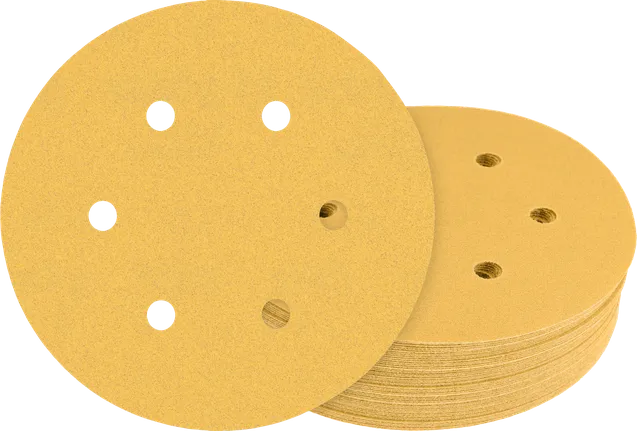 Disques abrasifs Bosch avec 6 trous d'extraction de poussière.