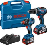 Ensemble de perceuses sans fil Bosch GSB 18V-55 et GDX 18V-200.