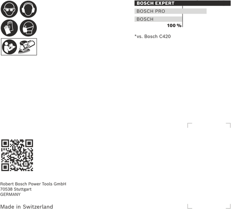 Emballage du papier abrasif Bosch EXPERT C470.