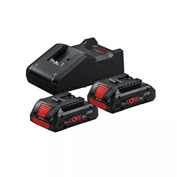 2 batteries ProCORE18V 4.0Ah + GAL 18V-40 Set de base