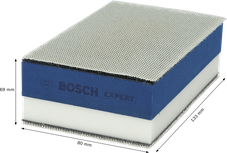 Éponge à poncer Bosch EXPERT Density Block 133x80x69 mm.