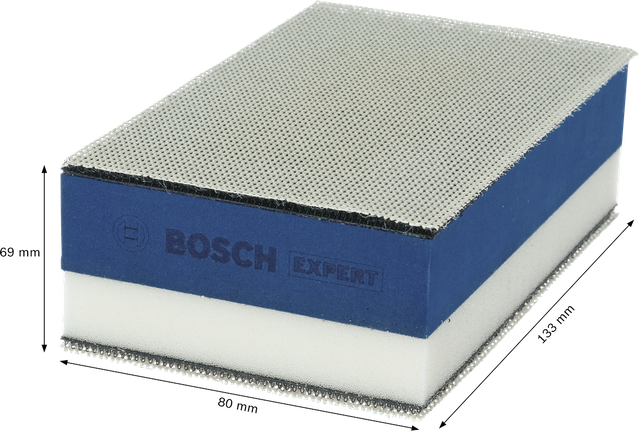 Éponge à poncer Bosch EXPERT Density Block 133x80x69 mm.