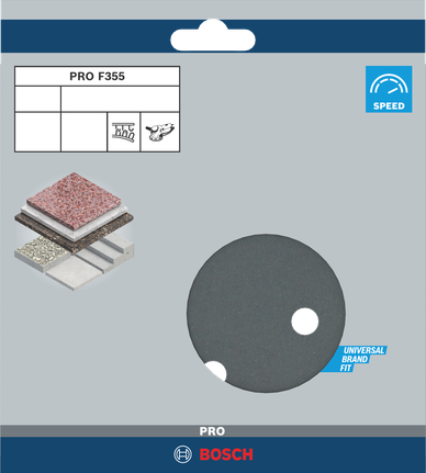 Disque abrasif Bosch PRO F355 150 mm G600.