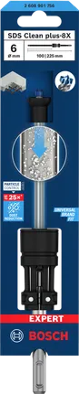 Foret à percussion Bosch SDS Clean plus-8X 6×100×225 mm.