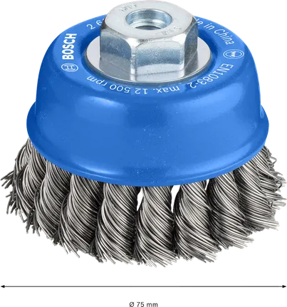 Brosse coupe lourde Bosch PRO Metal 75 mm pour meuleuses d'angle.