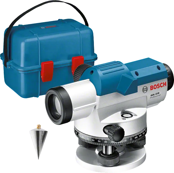 Niveau optique Bosch GOL 32 D avec mallette de transport.