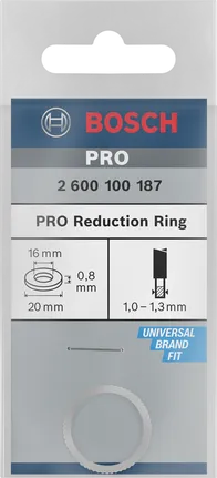 Bague de réduction Bosch PRO 20 x 0,8 x 16 mm.