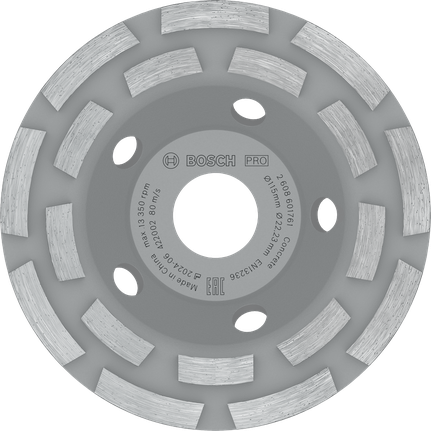 Tête de meulage pour béton Bosch PRO 115 mm pour meuleuses d'angle.