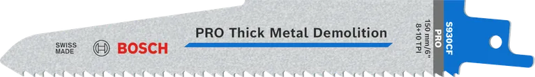 Lame de démolition pour métaux épais Bosch PRO S930CF, micro-tranchant.