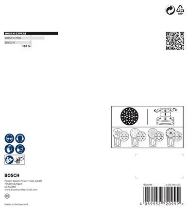 Disque abrasif Bosch EXPERT O780 150 mm G320.