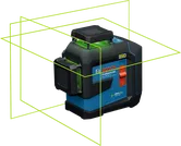 Outil de nivellement laser Bosch GLL 80-33 G avec lignes vertes.