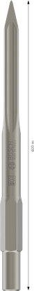 Burin pointu Bosch PRO HEX 30-5C, longueur 400 mm.