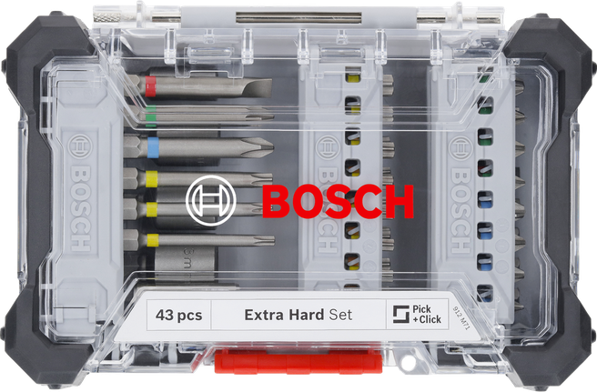 Jeu d'embouts de tournevis extra durs Bosch 43 pièces.