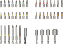 Ensemble d'embouts de tournevis extra durs Bosch 43 pièces assorties.