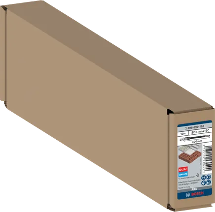 Coffret de burins plats Bosch PRO SDS max-5C 25×400mm 10 pièces.