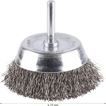 Brosse à godet Bosch PRO Metal Clean de 70 mm de diamètre.