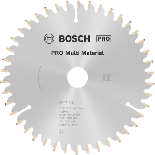Lame de scie circulaire multi-matériaux Bosch PRO 150 mm.