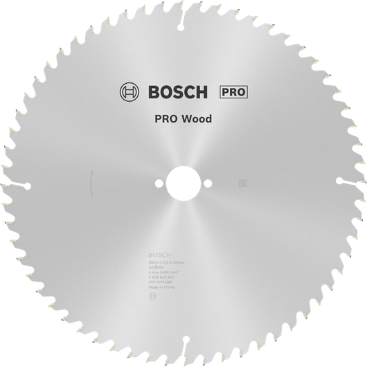 Lame de scie circulaire Bosch PRO Wood 315 mm pour coupes fines.