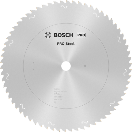 Lame de scie circulaire Bosch PRO Steel 355 mm pour la découpe du métal.