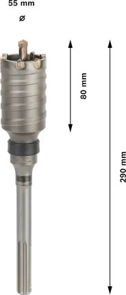 Fraise à carotter Bosch PRO SDS max-5 diamètre 55 mm.