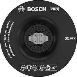 Plateau de support Bosch PRO souple 125 mm pour meuleuses X-Lock.