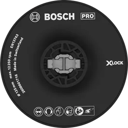 Plateau de support Bosch PRO rigide 125 mm pour meuleuses X-LOCK.