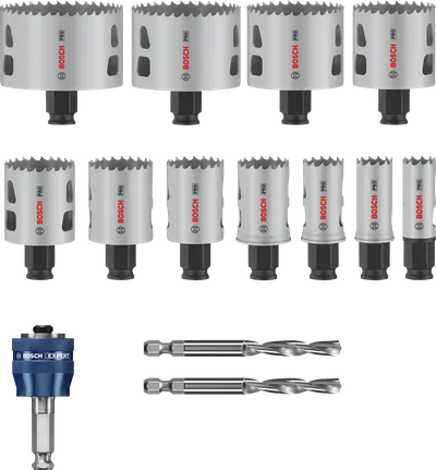 Ensemble de scies cloches Bosch PRO Multi Material PC Plus, 14 pièces.