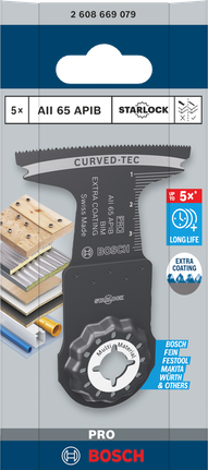 Lame plongeante Bosch PRO AII 65 APIB 65×40 mm 5 pièces.