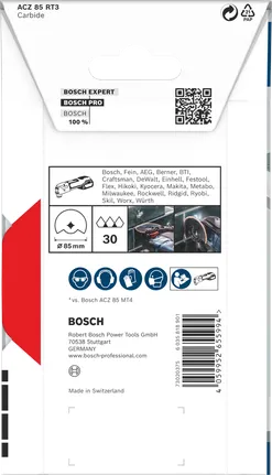 Bosch PRO ACZ 85 RT3 lame pour outil multifonction 85×2,5 mm.