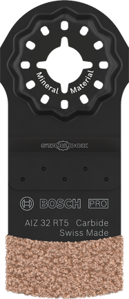 Lame multi-outil Bosch PRO AIZ 32 RT5 avec tranchant en carbure.